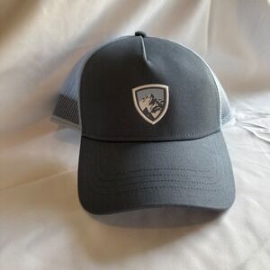 Kuhl Mountain Shield Trucker Hat Mesh Back Snapback Cap Gray Blue RN 108846